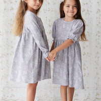 Organic Cotton Penny Dress - April Lilac Childrens Dress from Jamie Kay NZ