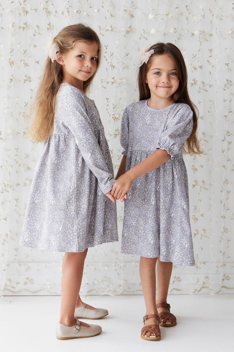 Organic Cotton Penny Dress - April Lilac Childrens Dress from Jamie Kay NZ