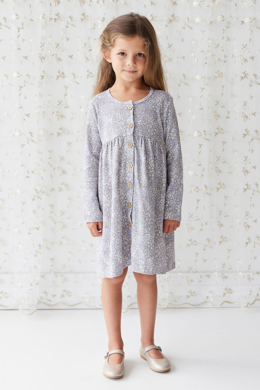 Organic Cotton Poppy Dress - April Lilac Childrens Dress from Jamie Kay NZ