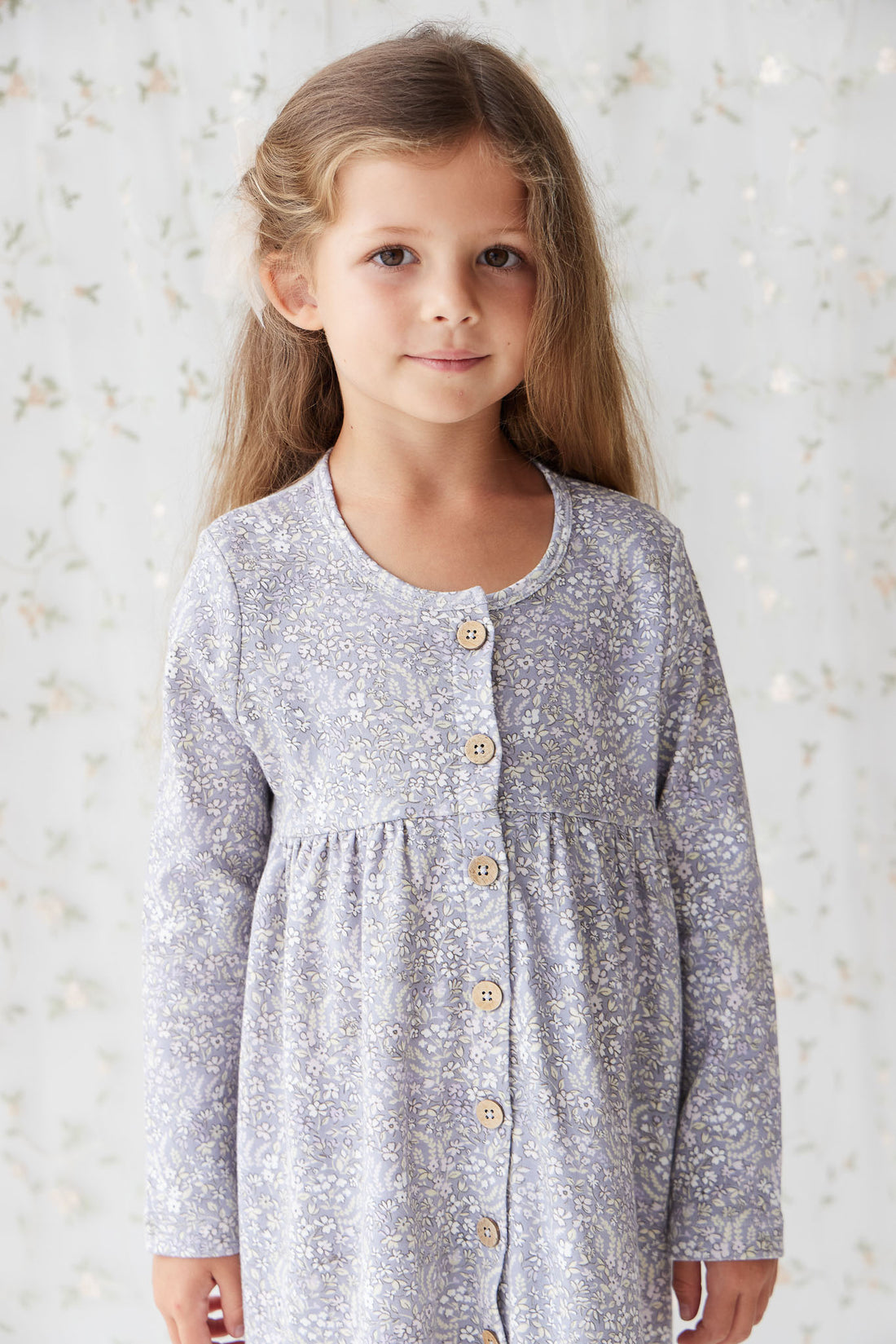 Organic Cotton Poppy Dress - April Lilac Childrens Dress from Jamie Kay NZ