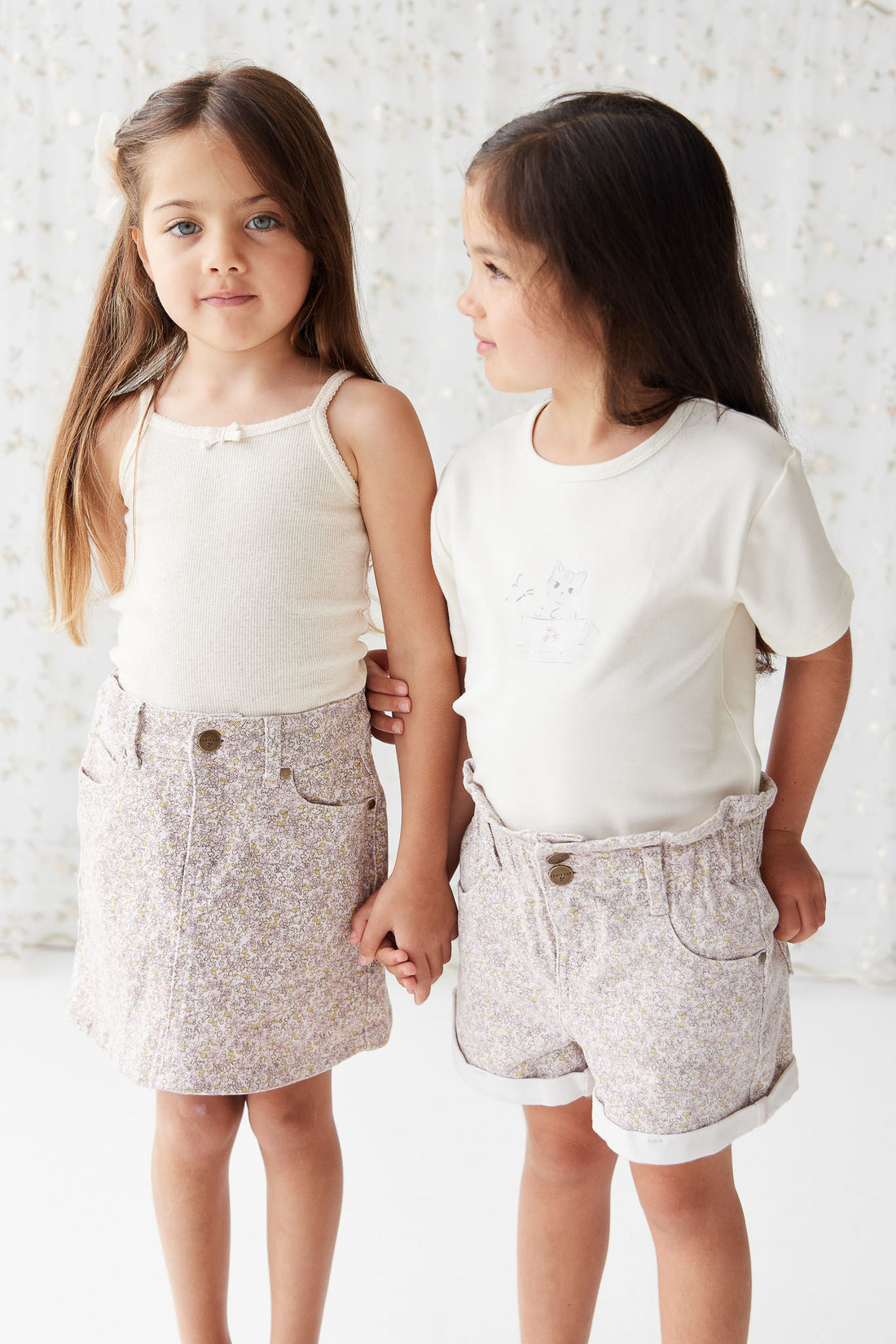 Alison Twill Skirt - Chloe Lilac Childrens Skirt from Jamie Kay NZ