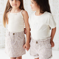 Alison Twill Skirt - Chloe Lilac Childrens Skirt from Jamie Kay NZ