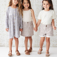 Grace Cotton Twill Short - Chloe Lilac Childrens Short from Jamie Kay NZ