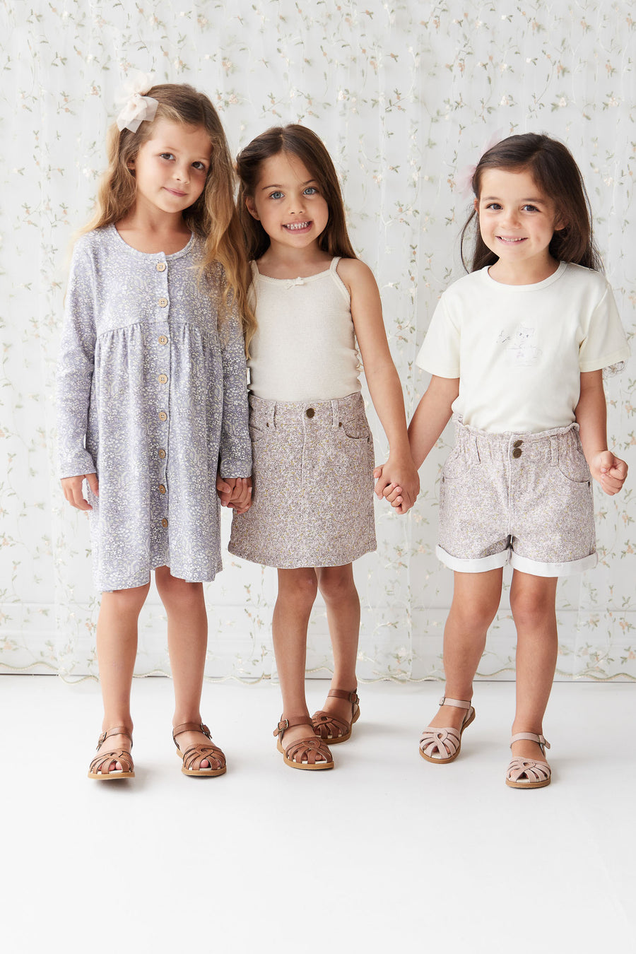 Grace Cotton Twill Short - Chloe Lilac Childrens Short from Jamie Kay NZ