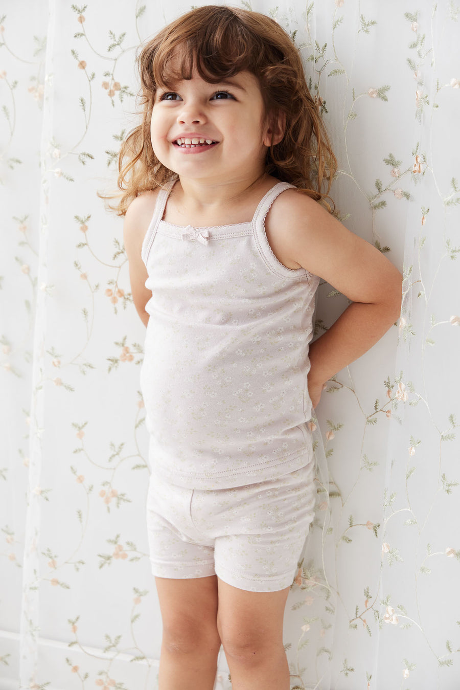 Organic Cotton Singlet - Addie Lilac Childrens Singlet from Jamie Kay NZ