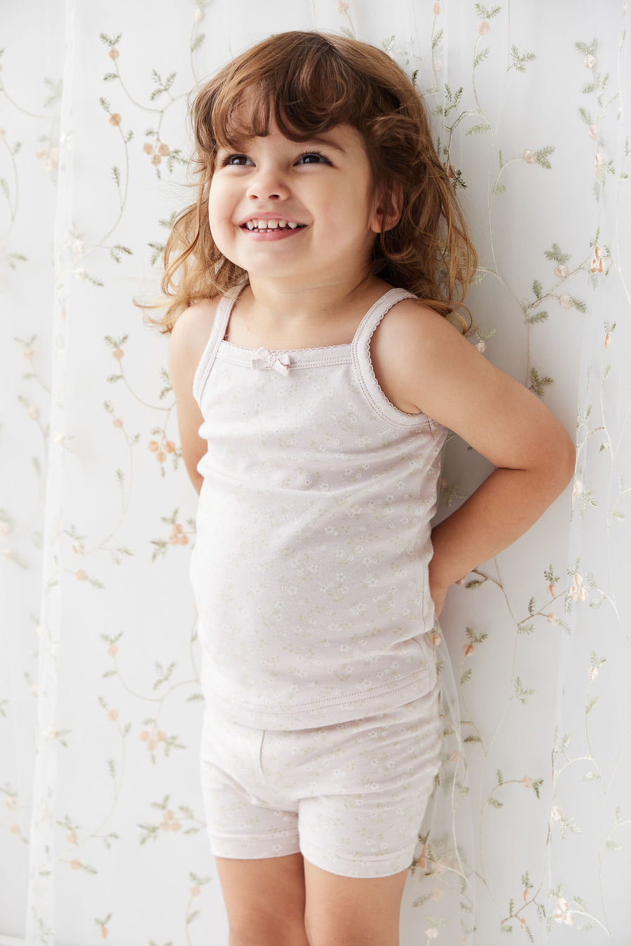 Organic Cotton Singlet - Addie Lilac Childrens Singlet from Jamie Kay NZ