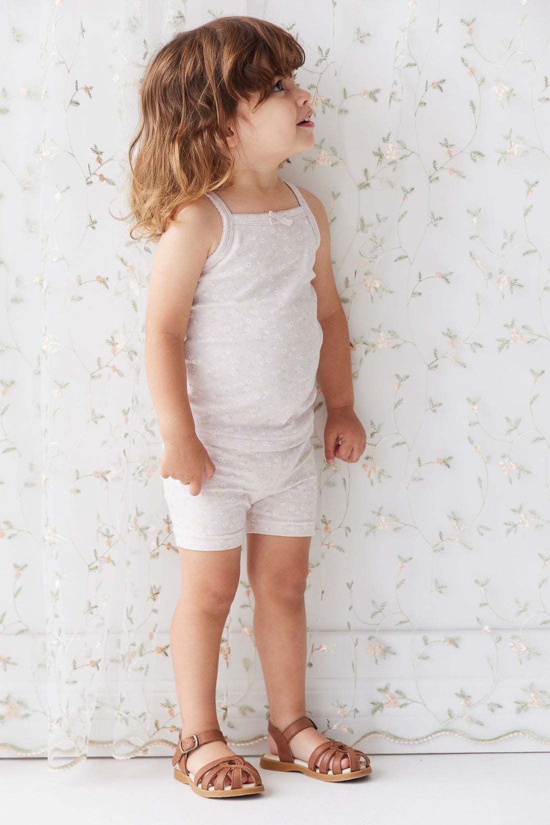 Organic Cotton Singlet - Addie Lilac Childrens Singlet from Jamie Kay NZ