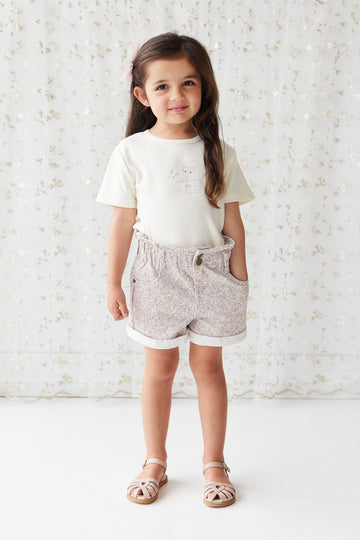 Grace Cotton Twill Short - Chloe Lilac Childrens Short from Jamie Kay NZ