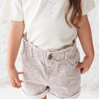 Grace Cotton Twill Short - Chloe Lilac Childrens Short from Jamie Kay NZ