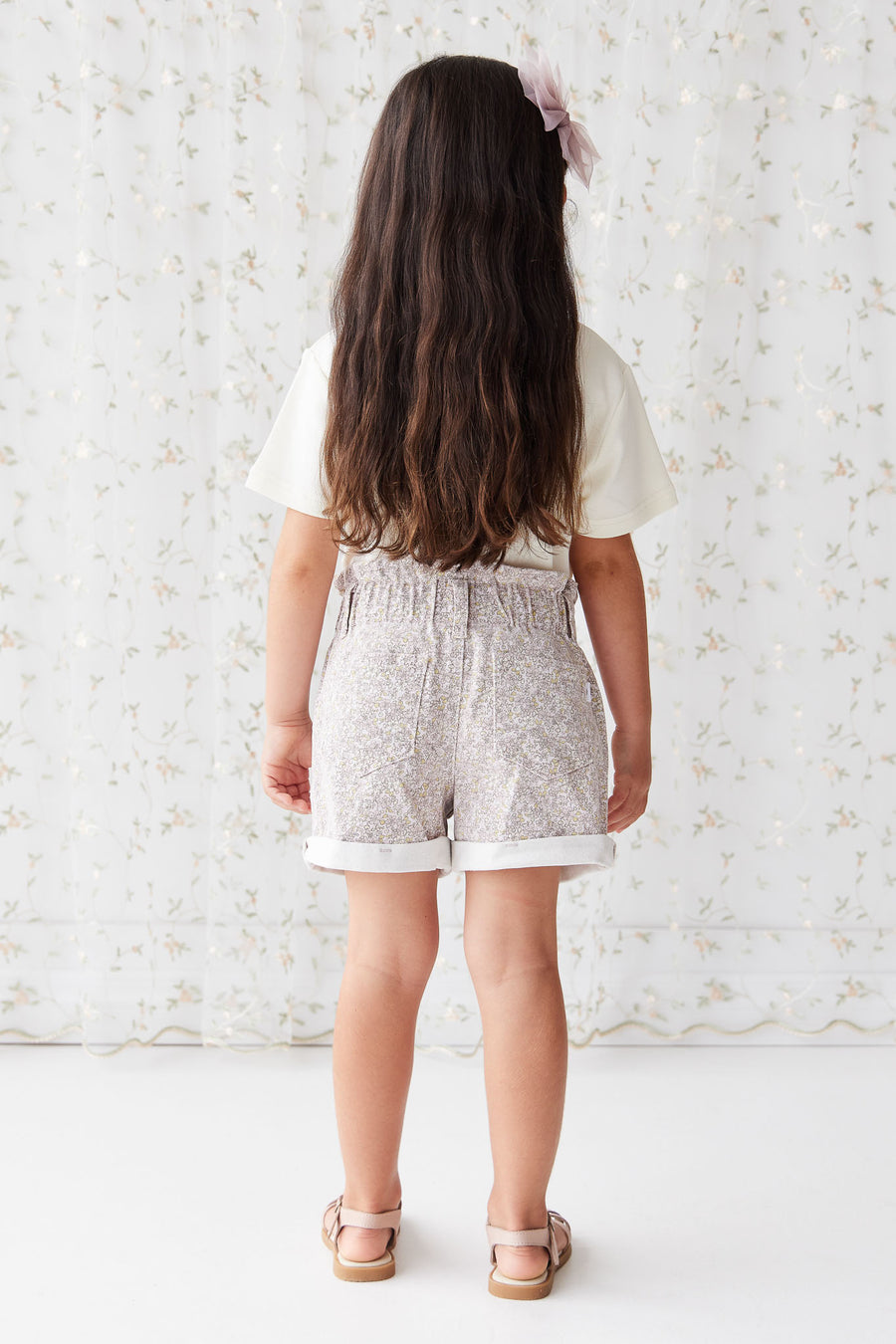 Grace Cotton Twill Short - Chloe Lilac Childrens Short from Jamie Kay NZ