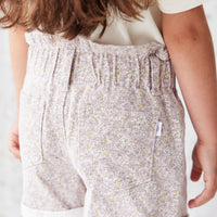 Grace Cotton Twill Short - Chloe Lilac Childrens Short from Jamie Kay NZ