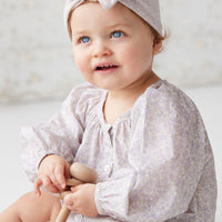 Organic Cotton Fine Rib Lilian Headband - Lavender Fleck Childrens Headband from Jamie Kay NZ