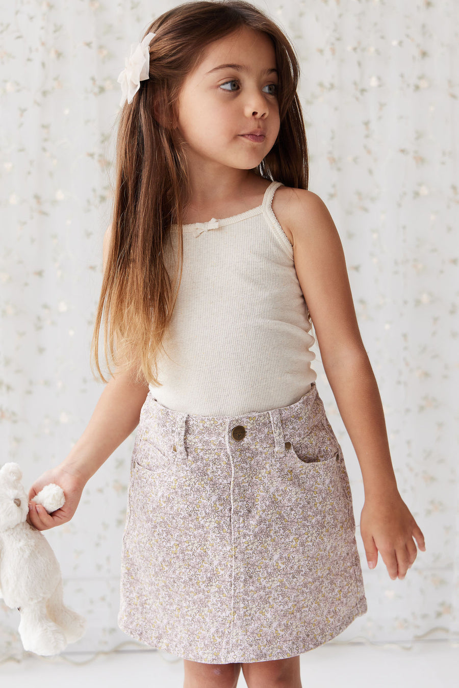 Alison Twill Skirt - Chloe Lilac Childrens Skirt from Jamie Kay NZ