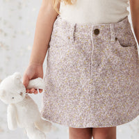 Alison Twill Skirt - Chloe Lilac Childrens Skirt from Jamie Kay NZ