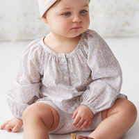 Organic Cotton Fine Rib Lilian Headband - Lavender Fleck Childrens Headband from Jamie Kay NZ