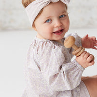 Organic Cotton Fine Rib Lilian Headband - Lavender Fleck Childrens Headband from Jamie Kay NZ