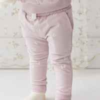 Organic Cotton Morgan Track Pant - Flutter by Lilac Childrens Pant from Jamie Kay NZ