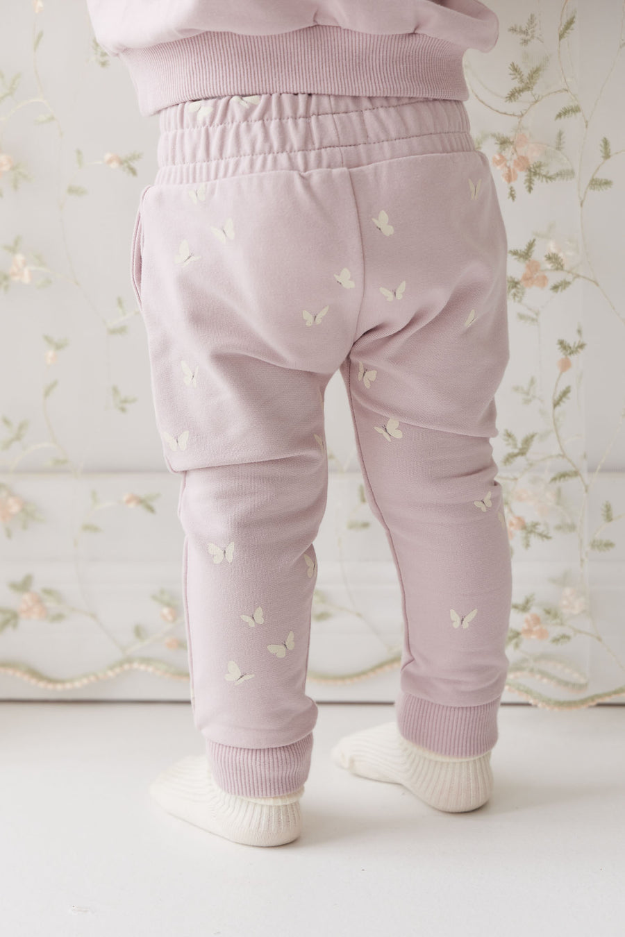 Organic Cotton Morgan Track Pant - Flutter by Lilac Childrens Pant from Jamie Kay NZ