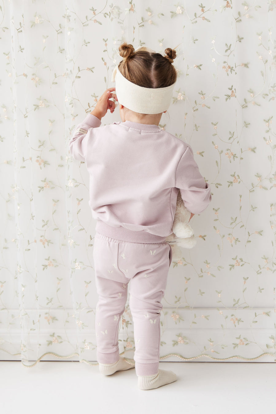 Organic Cotton Morgan Track Pant - Flutter by Lilac Childrens Pant from Jamie Kay NZ