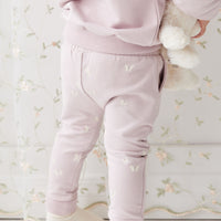 Organic Cotton Morgan Track Pant - Flutter by Lilac Childrens Pant from Jamie Kay NZ