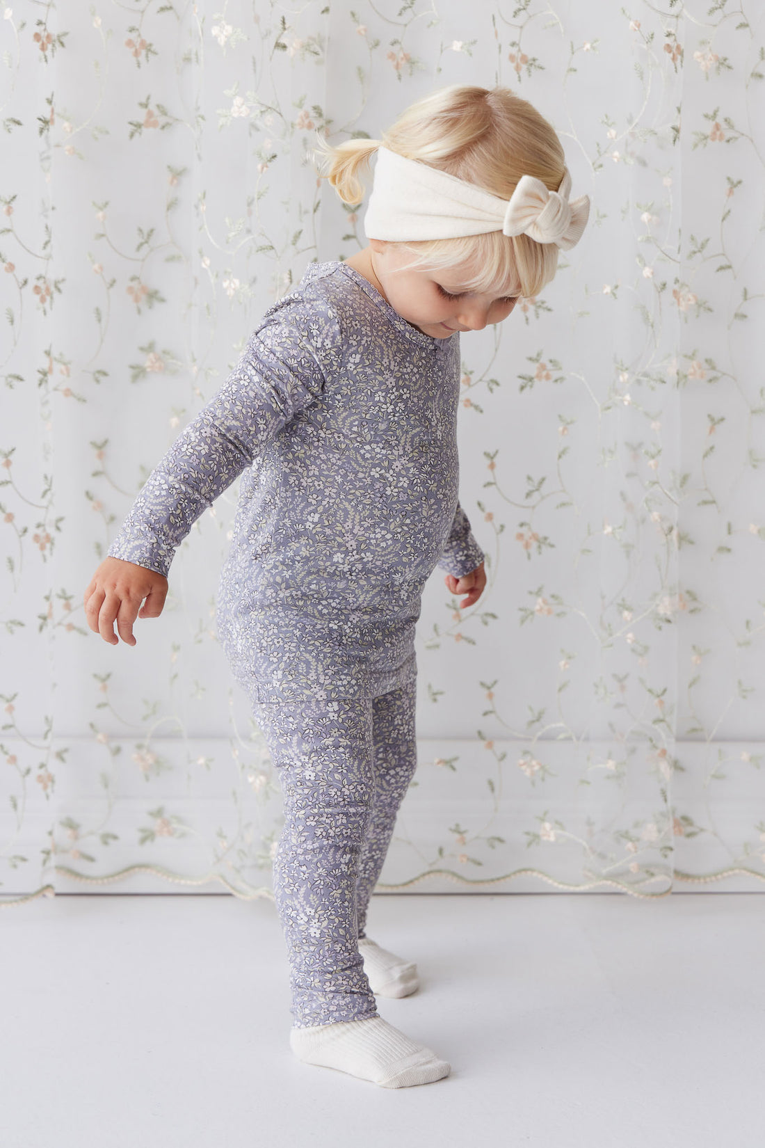 Organic Cotton Everyday Legging - April Lilac Childrens Legging from Jamie Kay NZ