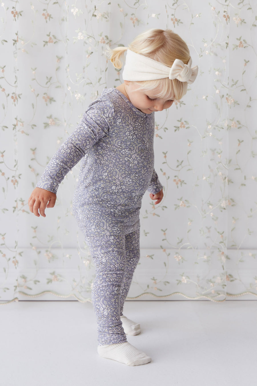 Organic Cotton Everyday Legging - April Lilac Childrens Legging from Jamie Kay NZ