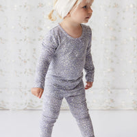 Organic Cotton Everyday Legging - April Lilac Childrens Legging from Jamie Kay NZ