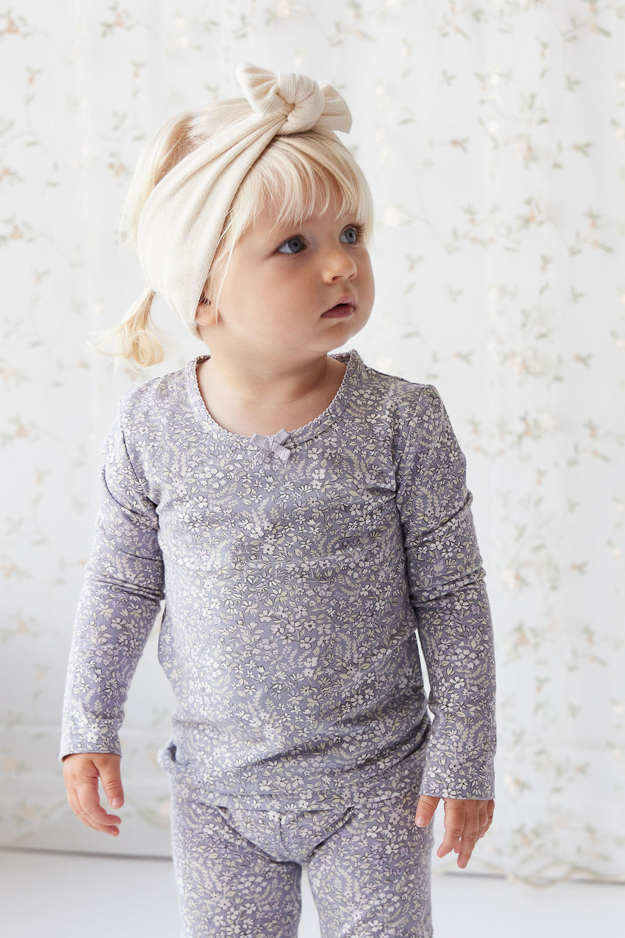 Organic Cotton Long Sleeve Top - April Lilac Childrens Top from Jamie Kay NZ