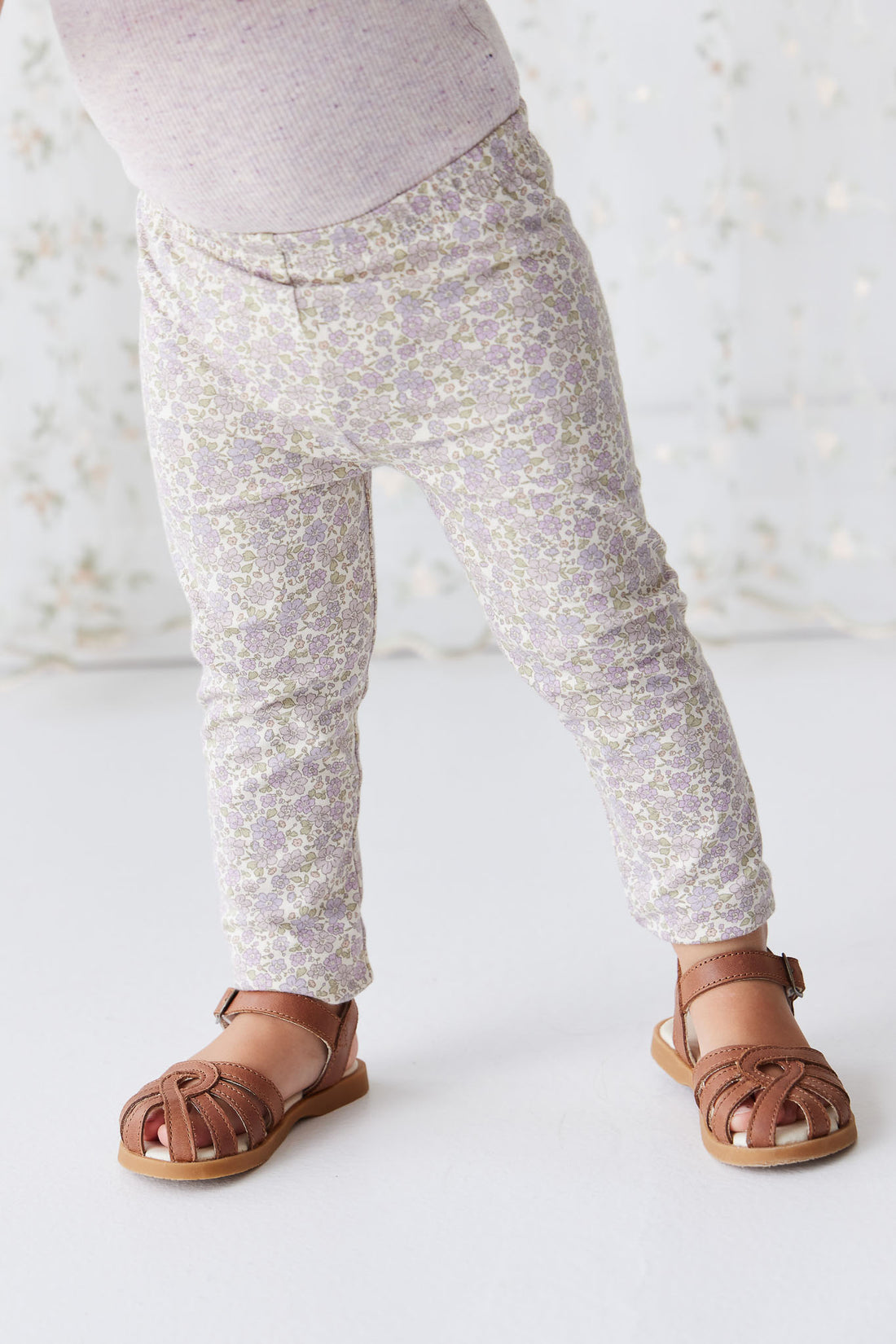 Organic Cotton Everyday Legging - Chloe Lavender Childrens Legging from Jamie Kay NZ