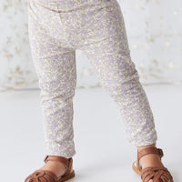 Organic Cotton Everyday Legging - Chloe Lavender Childrens Legging from Jamie Kay NZ