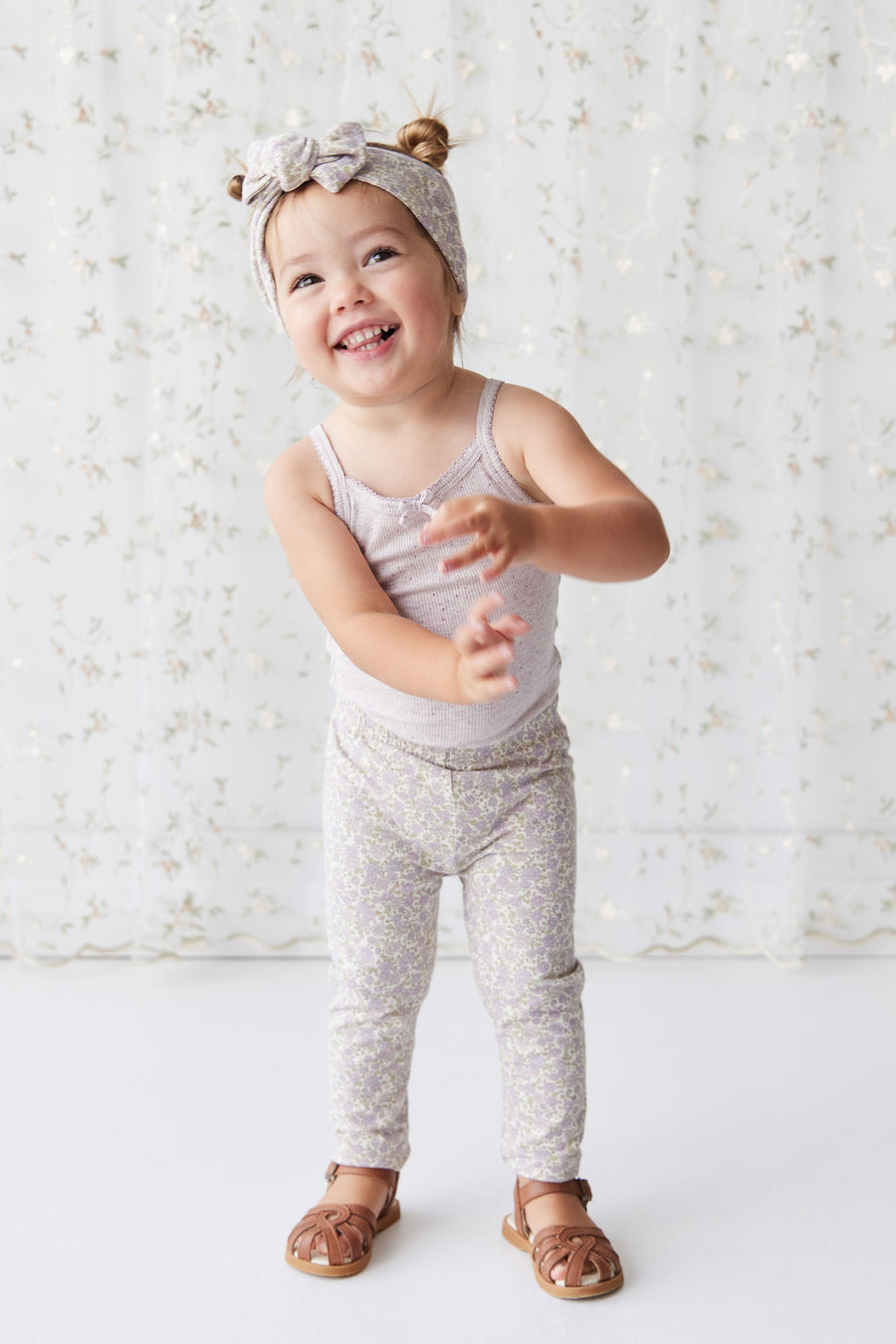 Organic Cotton Everyday Legging - Chloe Lavender Childrens Legging from Jamie Kay NZ