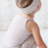 Organic Cotton Fine Rib Singlet - Lavender Fleck Childrens Singlet from Jamie Kay NZ