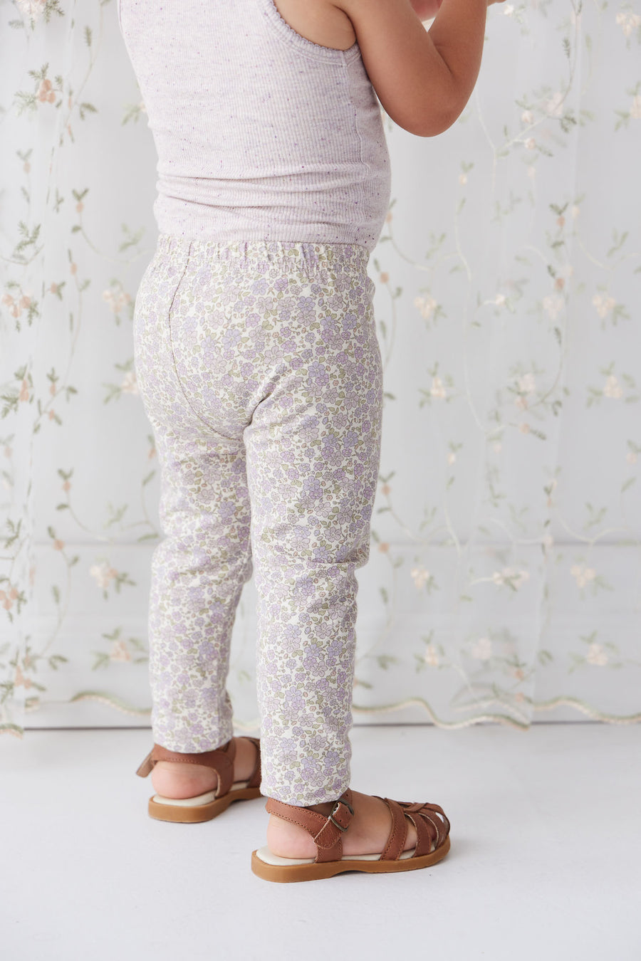 Organic Cotton Everyday Legging - Chloe Lavender Childrens Legging from Jamie Kay NZ