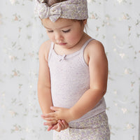 Organic Cotton Fine Rib Singlet - Lavender Fleck Childrens Singlet from Jamie Kay NZ