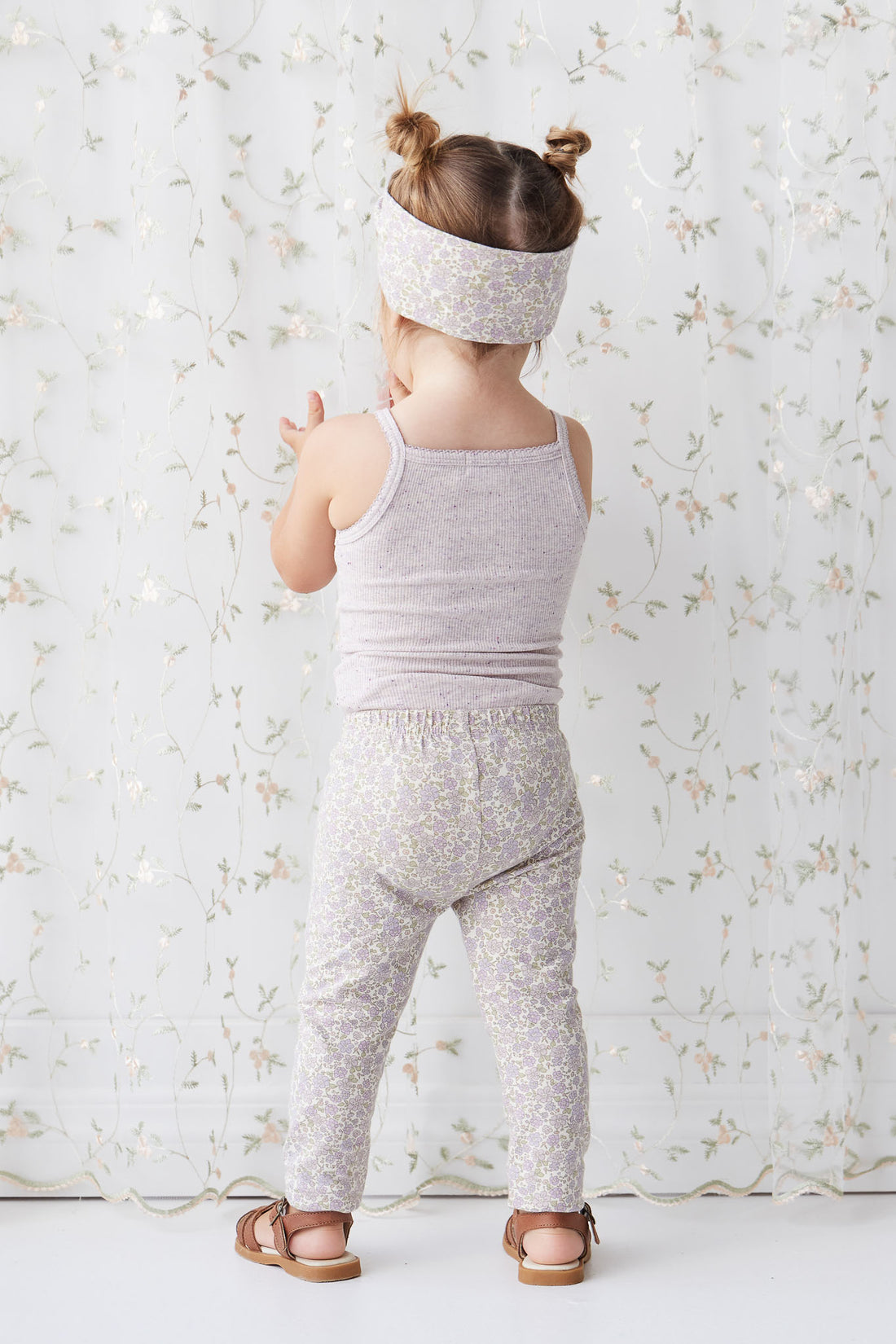 Organic Cotton Everyday Legging - Chloe Lavender Childrens Legging from Jamie Kay NZ