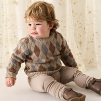 Organic Cotton Modal Everyday Legging - Vintage Taupe Childrens Legging from Jamie Kay NZ