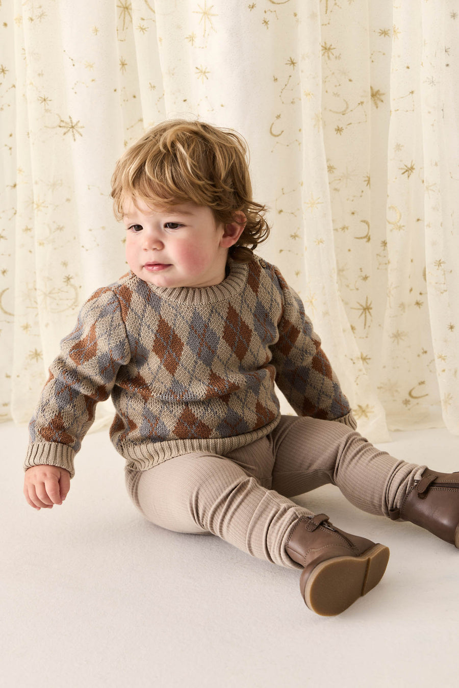 Organic Cotton Modal Everyday Legging - Vintage Taupe Childrens Legging from Jamie Kay NZ