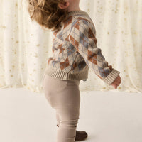 Organic Cotton Modal Everyday Legging - Vintage Taupe Childrens Legging from Jamie Kay NZ