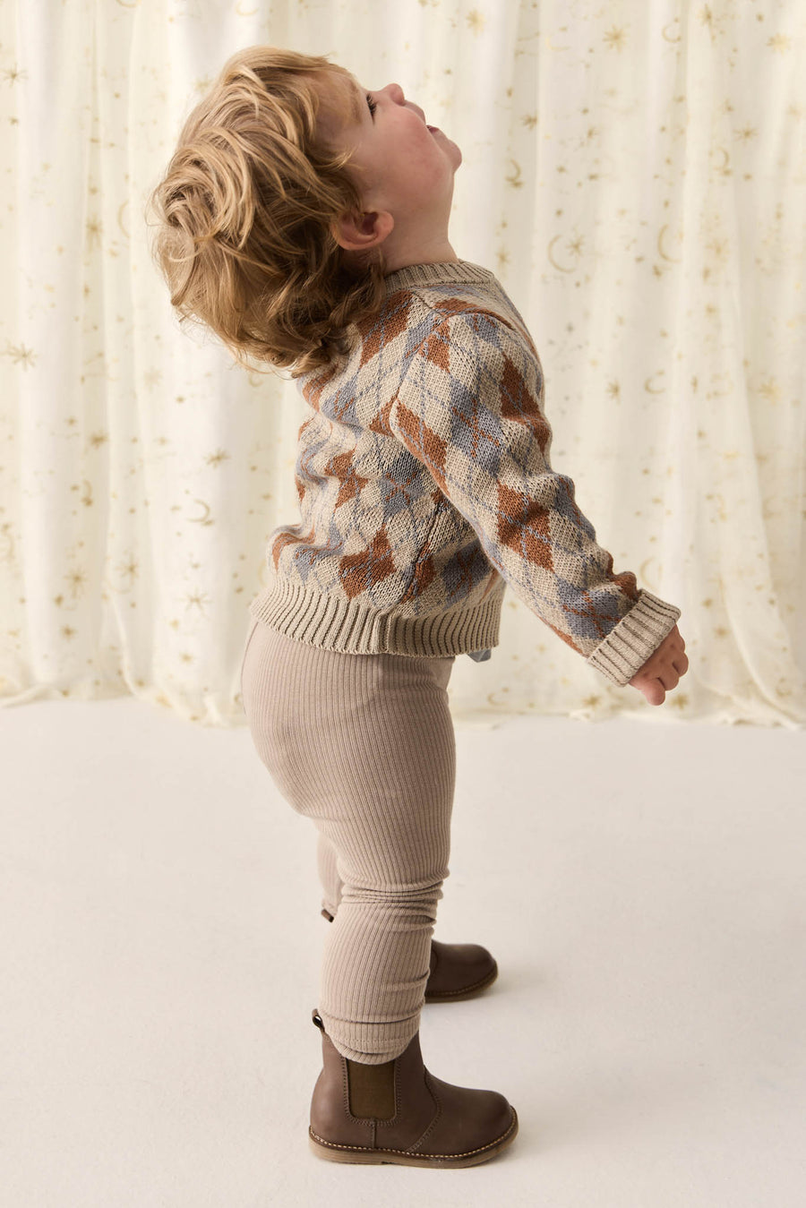 Organic Cotton Modal Everyday Legging - Vintage Taupe Childrens Legging from Jamie Kay NZ