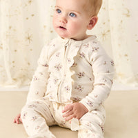 Organic Cotton Melanie Onepiece - Goldie Bouquet Egret Childrens Onepiece from Jamie Kay NZ