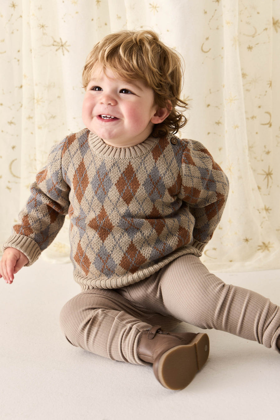 Organic Cotton Modal Everyday Legging - Vintage Taupe Childrens Legging from Jamie Kay NZ