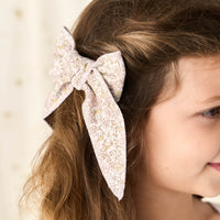 Organic Cotton Bow - Chloe Lilac Childrens Bow from Jamie Kay NZ