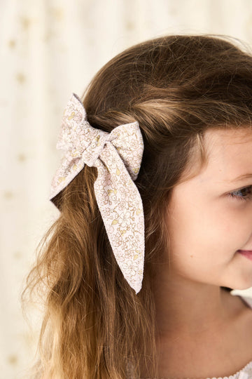 Organic Cotton Bow - Chloe Lilac Childrens Bow from Jamie Kay NZ