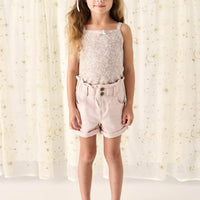 Organic Cotton Singlet - Chloe Lilac Childrens Singlet from Jamie Kay NZ