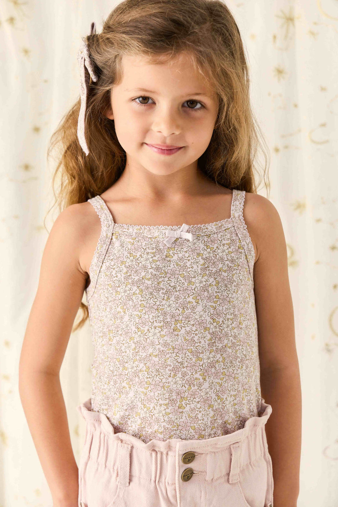 Organic Cotton Singlet - Chloe Lilac Childrens Singlet from Jamie Kay NZ