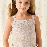 Organic Cotton Singlet - Chloe Lilac Childrens Singlet from Jamie Kay NZ