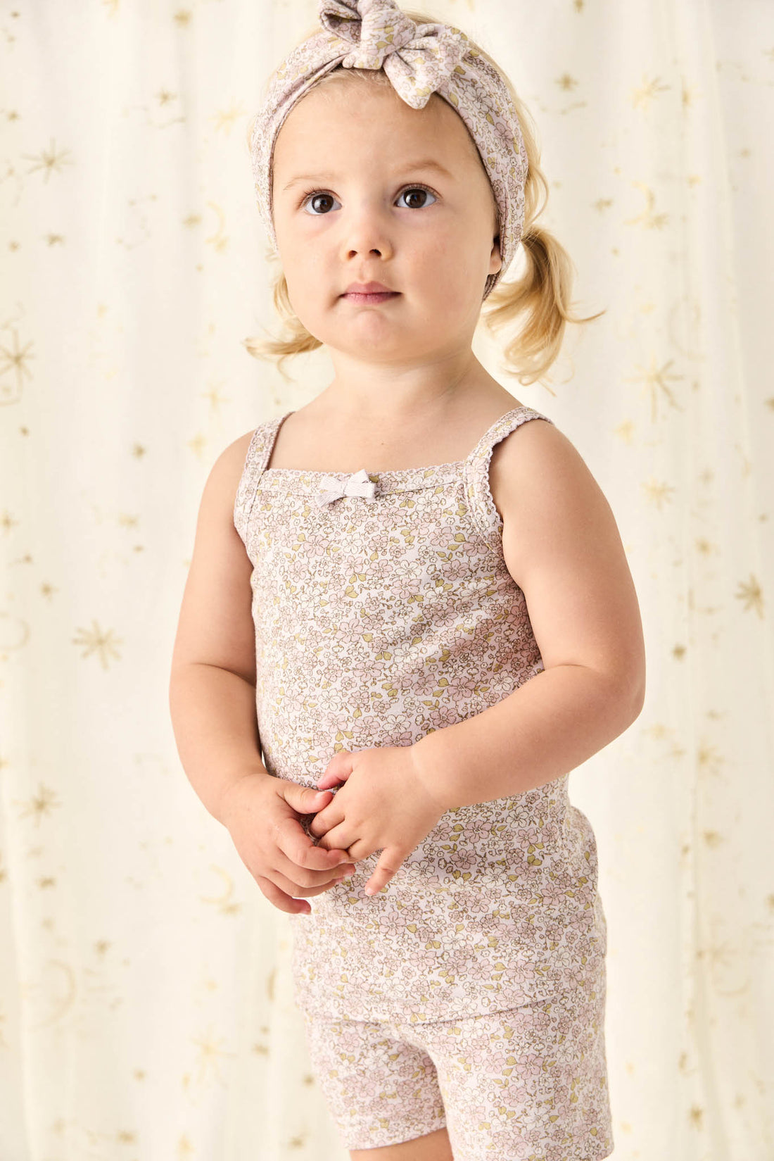 Organic Cotton Singlet - Chloe Lilac Childrens Singlet from Jamie Kay NZ