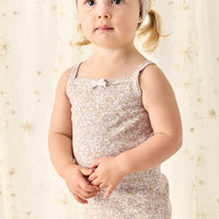 Organic Cotton Singlet - Chloe Lilac Childrens Singlet from Jamie Kay NZ