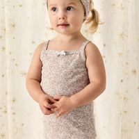 Organic Cotton Singlet - Chloe Lilac Childrens Singlet from Jamie Kay NZ