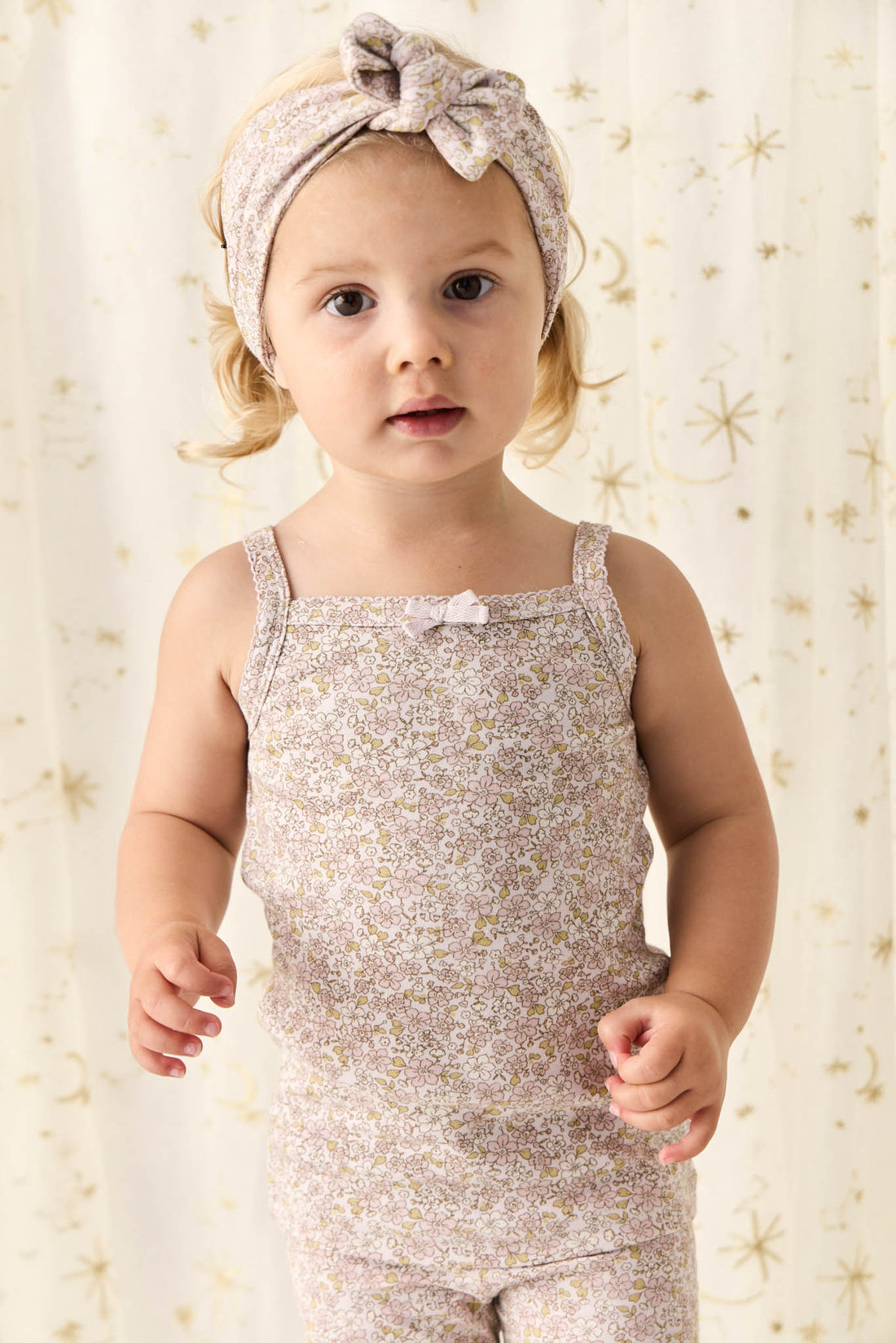 Organic Cotton Singlet - Chloe Lilac Childrens Singlet from Jamie Kay NZ